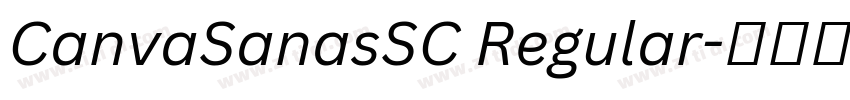 CanvaSanasSC Regular字体转换